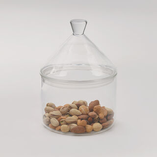 دلتي وعاء سكر بغطاء أكريليك 13*13*17.8سم