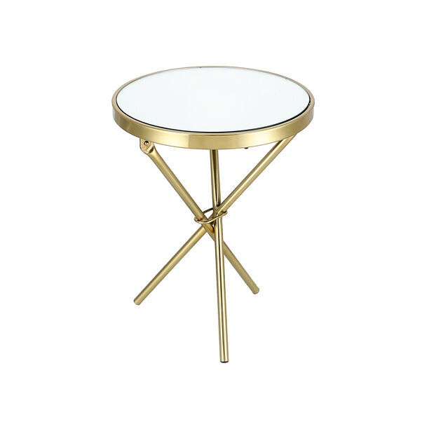 Side Table Mirror Top Stainless Steel Leg 41*41*55 cm image number 2