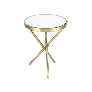 Side Table Mirror Top Stainless Steel Leg 41*41*55 cm