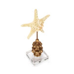 Home Accent Star Fish With Crystal Base Cream&Gold image number 3