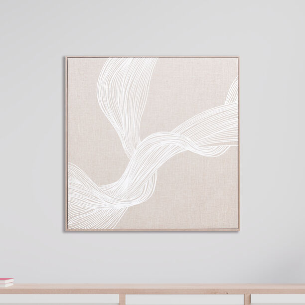 Homez square design canvas wall art in a wooden frame 80*80*4.5cm image number 1