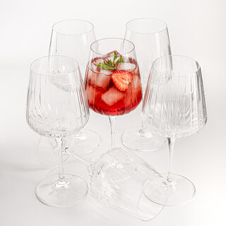 RCR 6 pc crystal stem glass set 490 ml Timeless collection