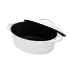 Alberto cast iron oval white pot 28 cm image number 3