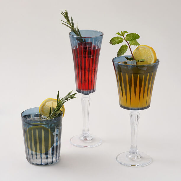 La Mesa Glass Tumbler Set 4Pcs 270Ml, Blue image number 4