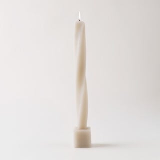 homez candle with square base 4*4*29cm, white