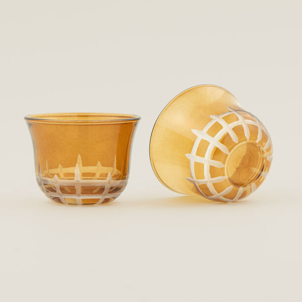 Dallaty 6pcs arabic coffee cup set, brown image number 2