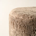 Homez fur stool, brown image number 1