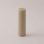 هومز شمعة سيمبل من شمع الصويا، بيج 7*7*20سم image number 1