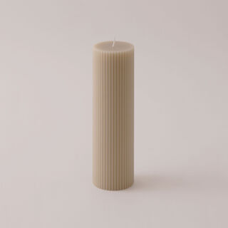 هومز شمعة سيمبل من شمع الصويا، بيج 7*7*20سم