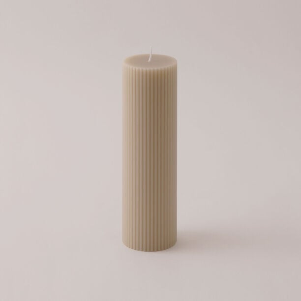 هومز شمعة سيمبل من شمع الصويا، بيج 7*7*20سم image number 1