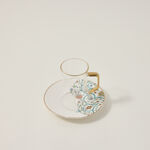 21 Pcs Porcelain Tea And Coffee Set Green image number 2