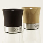 البرتو طقم مطحنة ملح وفلفل زجاج مع قاعدة خشبية 16.5*8.5*14.7 سم image number 3