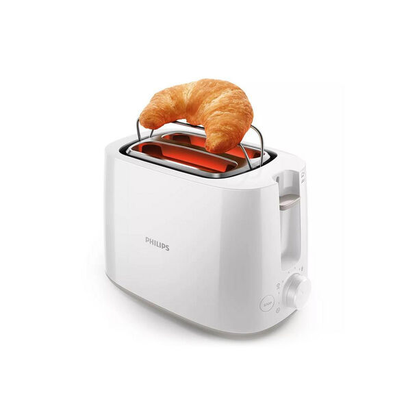 Philips plastic white toaster, 8 levels, 2 slots image number 0