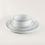 La Mesa 12pcs stoneware dinner set, ًwhite image number 1