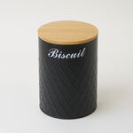 Alberto 5pcs iron storage box set with bamboo lids, black image number 3