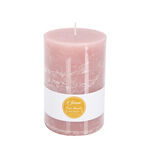 Pillar Candle Rustic, Dust Pink Hibiscus  image number 1