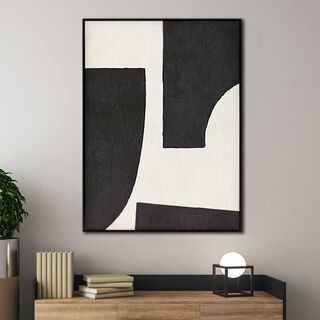 Homez geometric design canvas art in wooden frame 90* 120*4.5cm