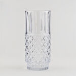 "Homez silver diamond pattern glass vase 15*15*34.3 cm image number 0