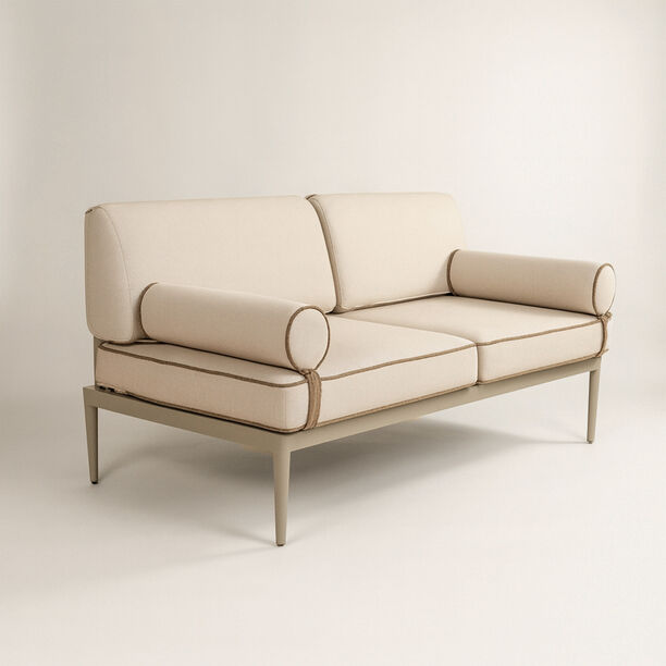 Homez Aluminiuminum Double Sofa, Beige 145*80*66 Cm image number 0
