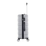 3 Piece Abs Trolley Case Set Horizontal Stripes Silver 20/24/28" image number 5