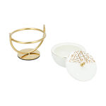 Dallaty white porcelain nut bowl with stand image number 2