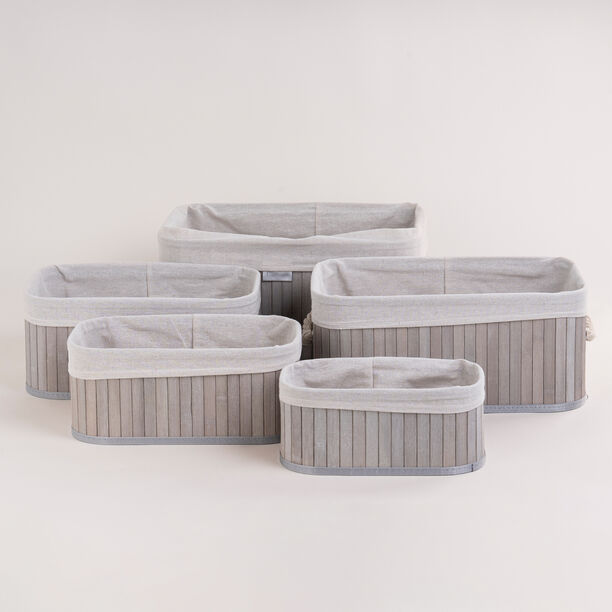Natural Bamboo Basket Set 5 Pisces image number 0