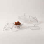 دلتي تمرية زجاج بغطاء image number 0