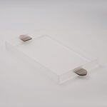 Qurtuba Collection Dallaty Acrylic Tray Brown Handle, 59.5*30*5 cm image number 0
