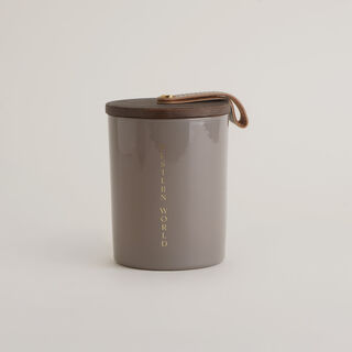 Homez black amber scented candle in jar 198g