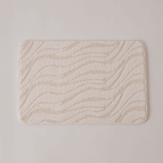 كوتاج دعاسة حمام من الفرو الصناعي، أبيض 40*60 سم