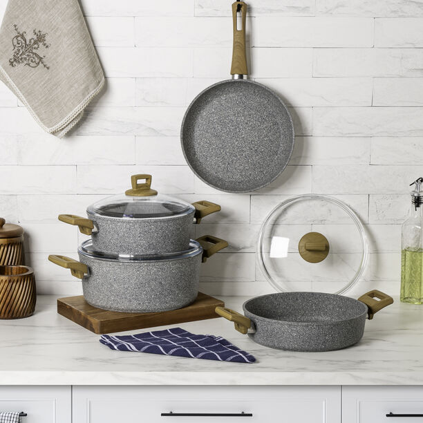 Alberto granite cookware set greystone 7 pcs image number 5