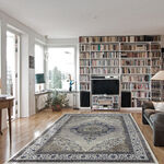 Cottage Silky Carpet Velvet Blue 80X150 image number 1