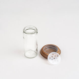 Acacia wood 6 pcs spices set with tray
