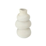Off white resin ribbed vase 22*21.8*36.6 cm image number 0