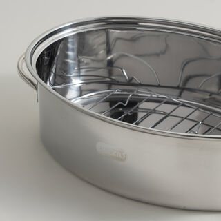 Alberto stainless steel roasting pan with rack 42*30.5*12.5cm