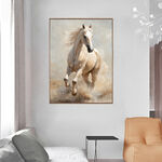 Homez galloping horse canvas wall art 90*120*4.5cm image number 1