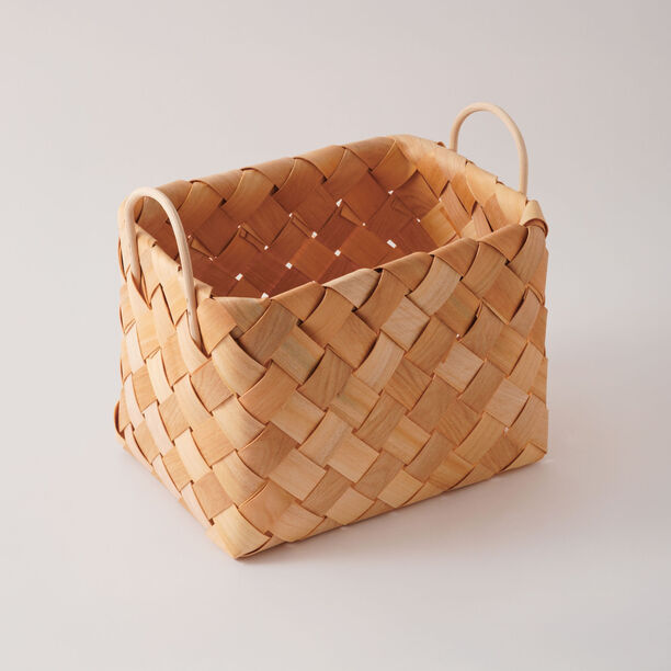 Homez rattan storage basket, beige 27.5*20.5*20 image number 1