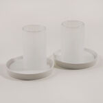 Dallaty 12pcs tea cup set with porcelain saucers, white image number 3