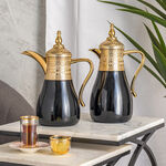 Dallaty gold and black steel flask 1L + 700ml 2 pcs image number 5