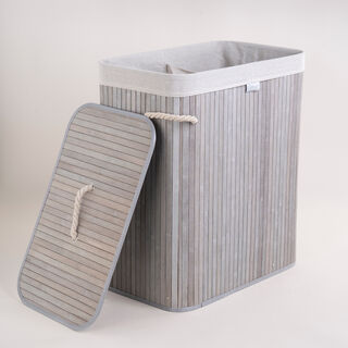 Bamboo Hamper Grey