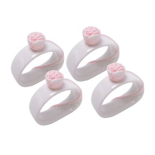 Dolomite 4 Pieces Napkin Ring Pink