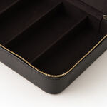 Homez black faux leather sunglasses organizer 4 divisions 24.1*16.5*5.1cm image number 3