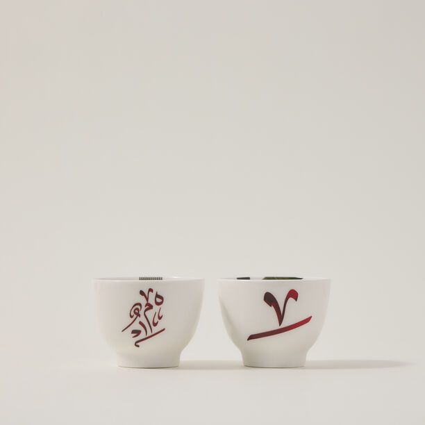 Dallaty white porcelain and glass Tea and coffee cups set 18 pcs image number 3