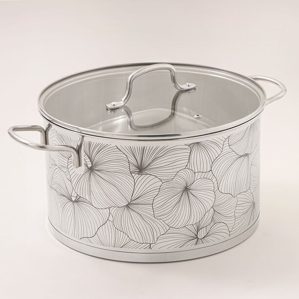 Alberto stainless steel 9pcs pot set with glass covers image number 1