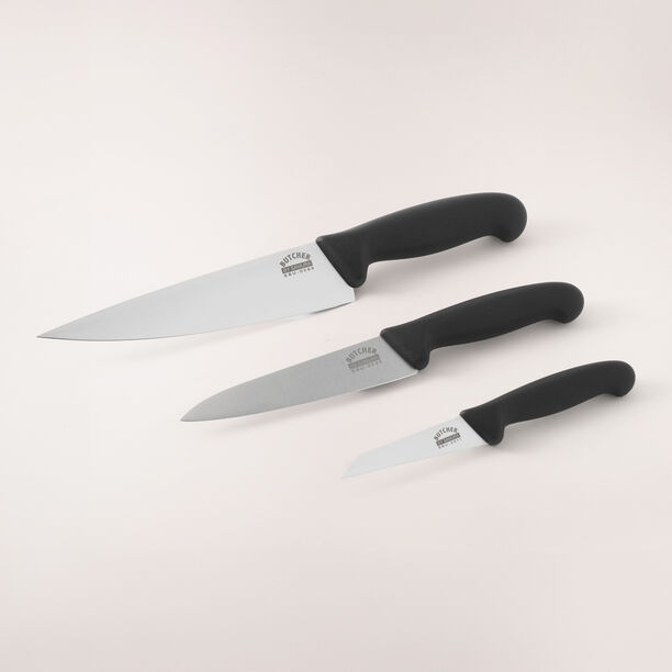 Samura butcher set of 3 stainless steel knives, black image number 0