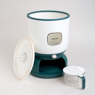 Alberto 10Kg rice dispenser grey round shape