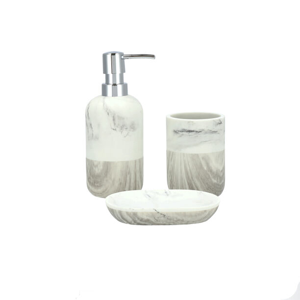 Homez marble effect 3 pcs bath set image number 0