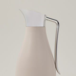 Steel Vacuum Flask Matt Silver And Pink 1.0L