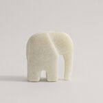Homez resin elephant sculpture 13.5*6*14cm, offwhite image number 0