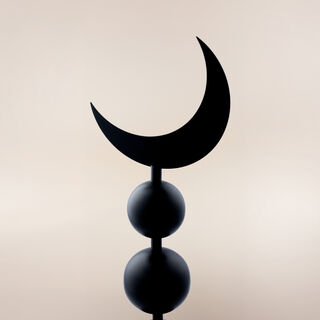 Homez Ramadan Decorative Crescent Design, Black 17*20*59Cm